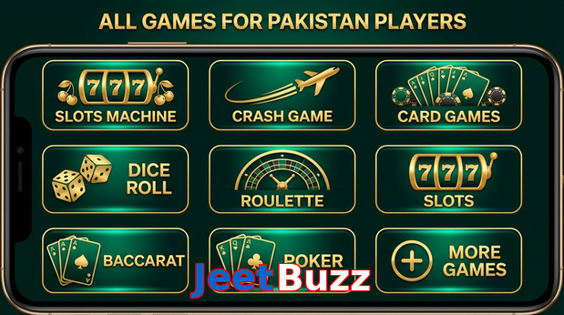 Main screen of JeetBuzz games page for PK players